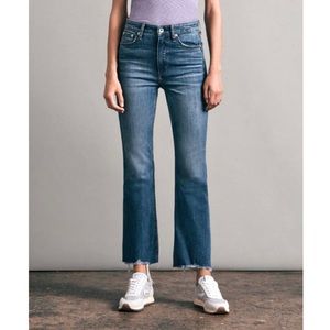 Rag & Bone Nina High Rise Ankle Flare Cut Off Jeans 31